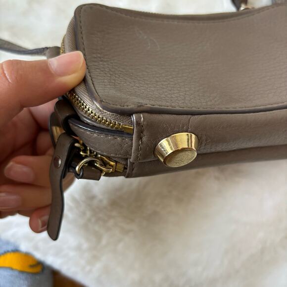 G.I.L.I. Brown Leather Micro Crossbody Purse - Picture 10 of 16